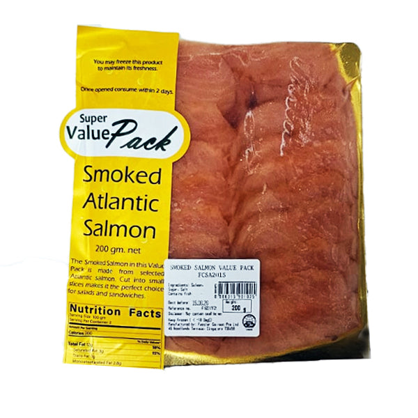 Frozen Smoked Atlantic Salmon 200g