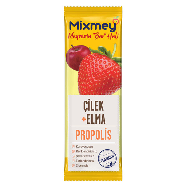 Mixmey Apple & Strawberry with Bee Propolis Fruit Bar 25g