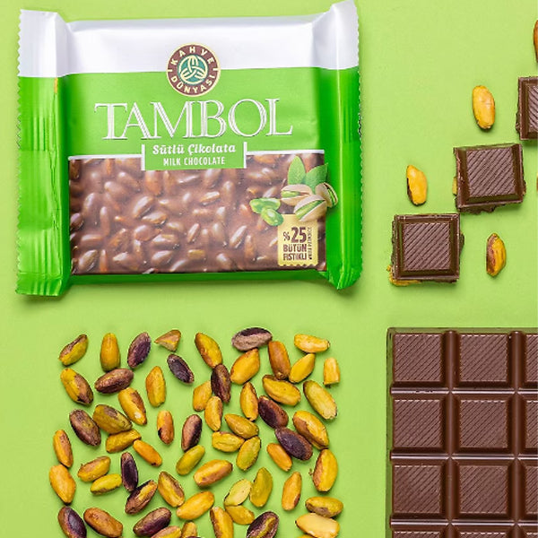 Kahve Dunyasi Antep Pistachio Milk Chocolate Tablet 77g