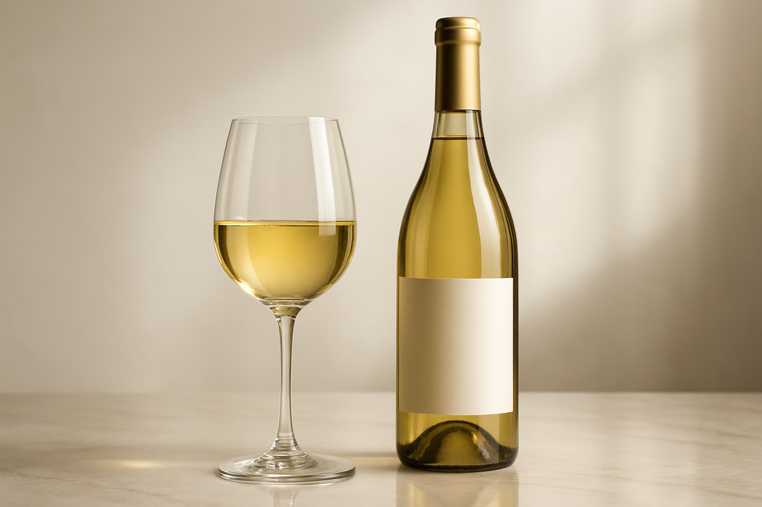 white wine with bottle