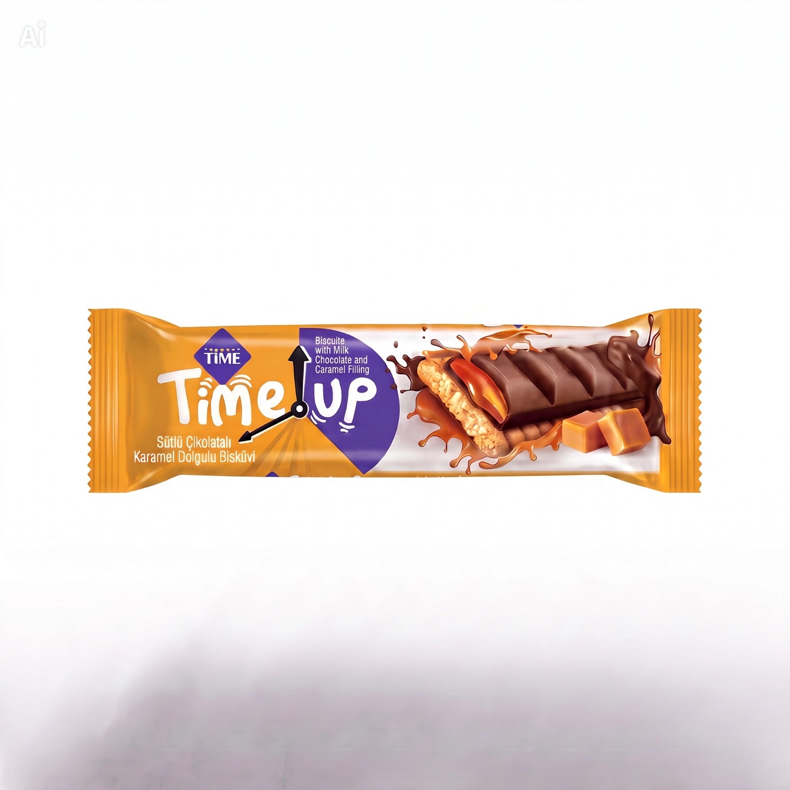 Time Up Biscuits with Milk Chocolate and Caramel Filling 30g