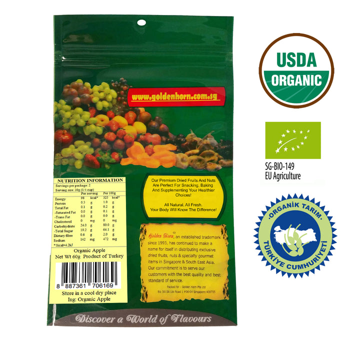 Golden Horn Organic Dried Apple 60g (1 FOR 1 PROMO)