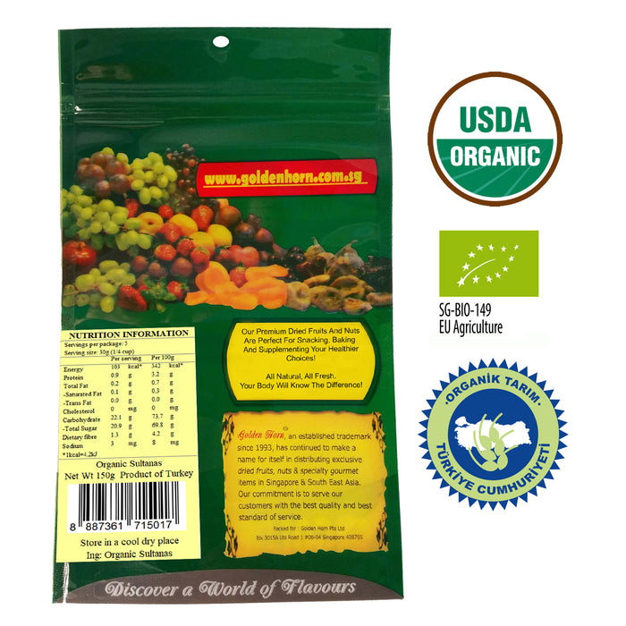Golden Horn Organic Dried Sultana 150g