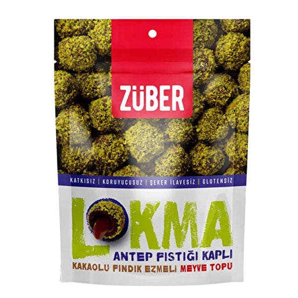 Zuber Lokma Antep Pistachio Coated Fruit Ball 96g