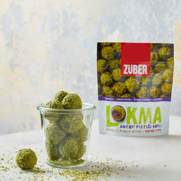 Zuber Lokma Antep Pistachio Coated Fruit Ball 96g
