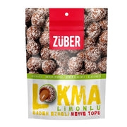 Zuber Lokma Lemon & Coconut Coated Fruit Ball With Almond Paste 96g
