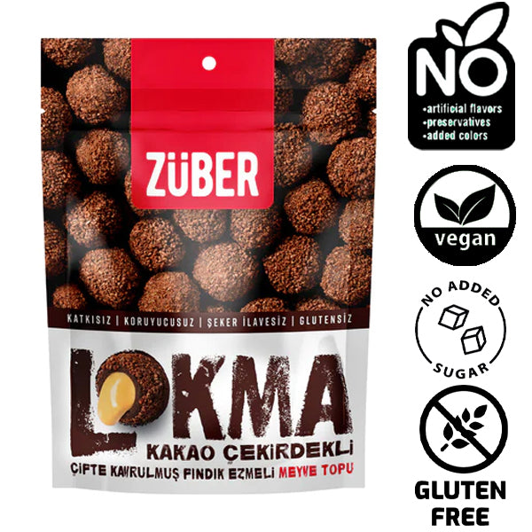 Zuber Lokma Cocoa Nibs Coated Fruit Ball 96g