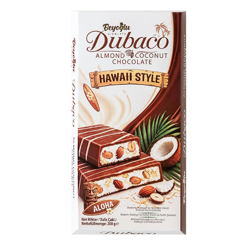 Beyoglu Dubaco Hawaii Style Almond Kadayif and Coconut Chocolate 200g