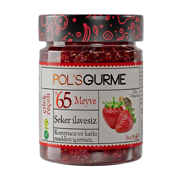 Pol's Gourmet No Sugar Added Strawberry Jam With Chia Seeds 285g