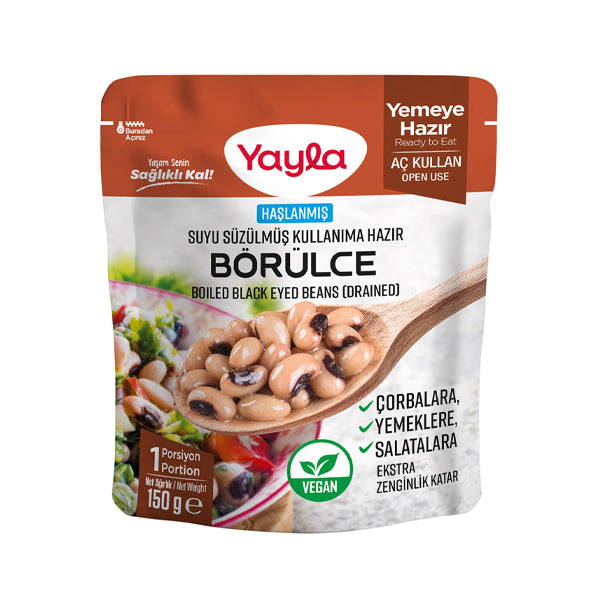 Yayla Drained Boiled Black Eyed Beans 150g