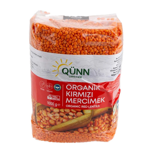 Qunn Organic Red Lentils 1kg