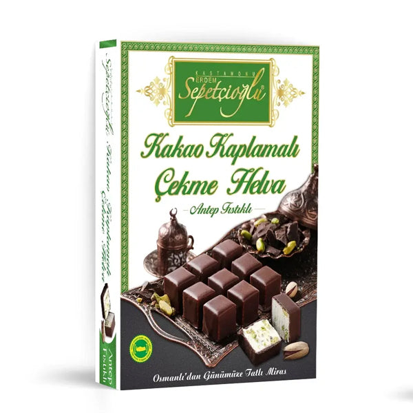 Erdem Sepetcioglu Kastamonu Chocolate Coated Pistachio Cekme Halva 160g