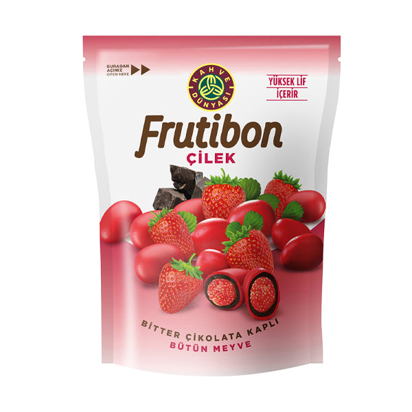Kahve Dunyasi Frutibon Dark Chocolate With Strawberry 50g