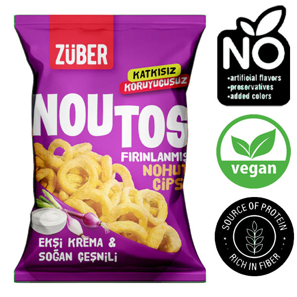 Zuber Baked Chickpea Chips With Sour Cream and Onion 55g