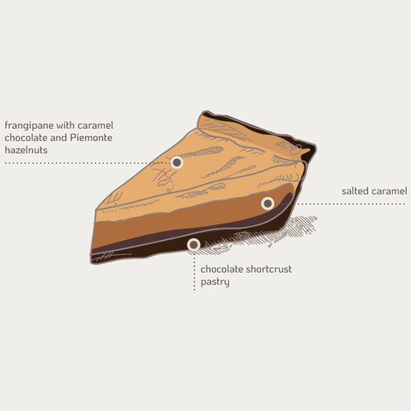 Loison Tosa Hazelnut Salted Caramel Tart 300g