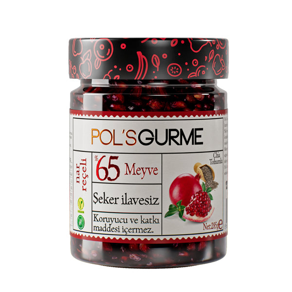 Pol's Gourmet No Sugar Added Pomegranate Jam With Chia Seeds 285g