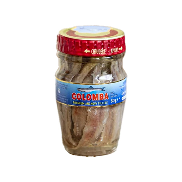 Colomba Premium Anchovy Fillets in Sunflower Oil 80g