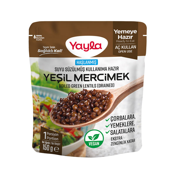 Yayla Drained Boiled Green Lentils 150g