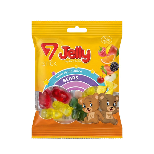7 Stick Jelly Gummy Bears With Fruit Juice 20g
