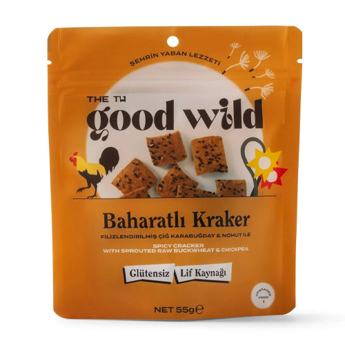 The Good Wild Buckwheat & Chickpea Spiced Crackers 55g
