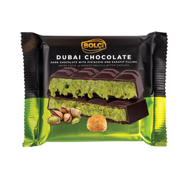 Bolci Dubai Dark Chocolate with Pistachio Kadayıf Filling 100g