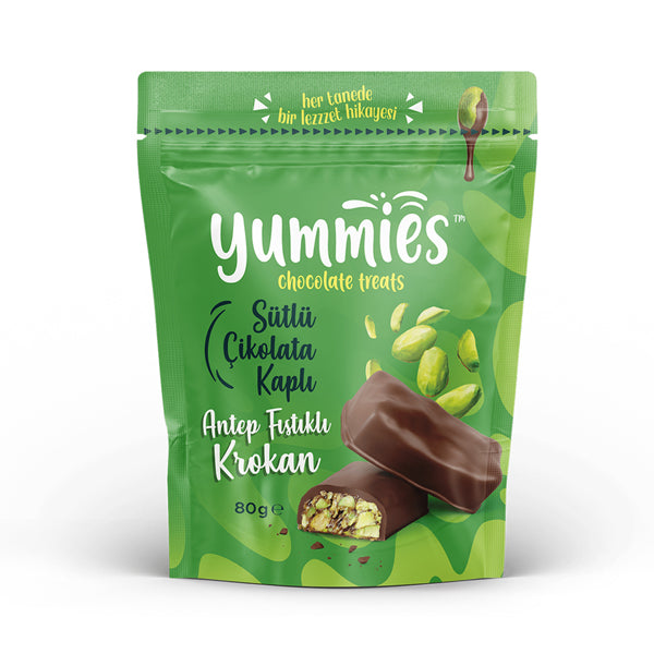 Yummies Milk Chocolate Coated Pistachio Croquant 80g