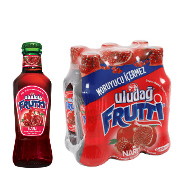 Uludag Sparkling Mineral Water With Pomegranate Glass Bottle 6x250ml