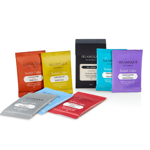 Selamlique Mixed Turkish Coffee Bags, 7-Pack