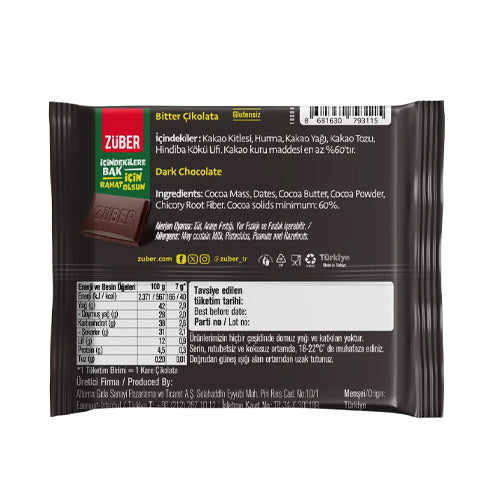 Zuber Dark Chocolate 42g