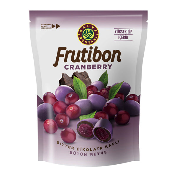 Kahve Dunyasi Frutibon Dark Chocolate With Cranberry 50g