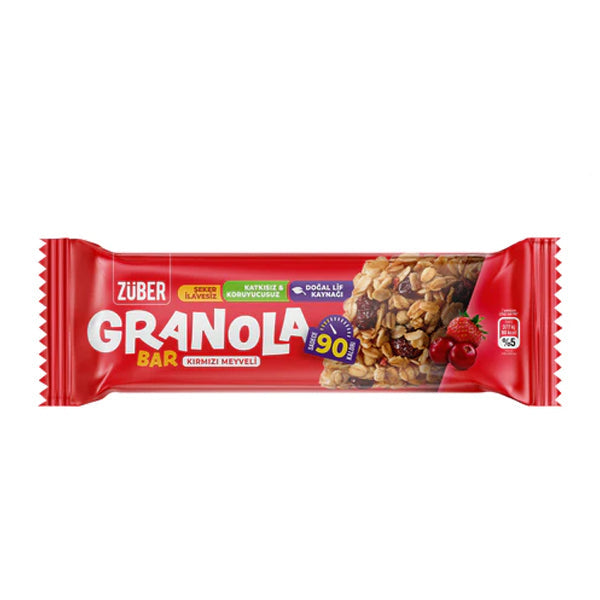 Zuber Granola Bar Cranberry & Strawberry 25g