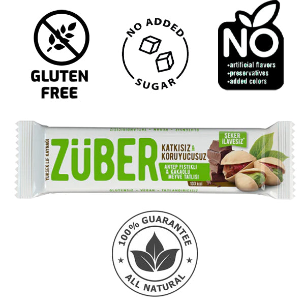 Zuber Fruit Bar Antep Pistachio & Chocolate 40g