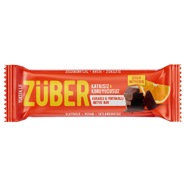 Zuber Fruit Bar Chocolate & Orange 40g