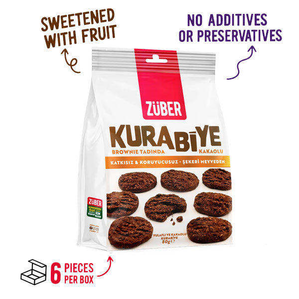 Zuber Brownie Flavoured Cocoa & Oatmeal Cookies 80g