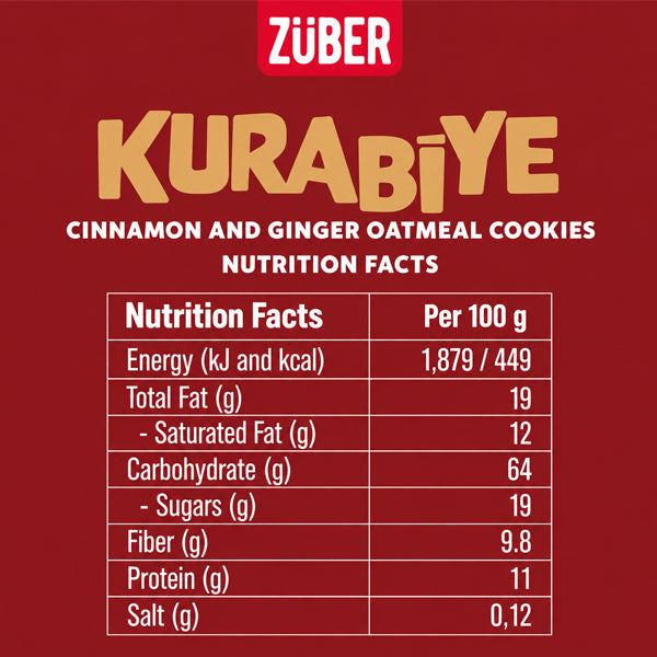 Zuber Oatmeal, Cinnamon and Ginger Cookies 80g
