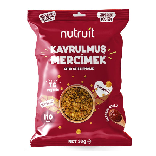 Nutruit Roasted Lentils with Olive Oil and Barbecue Sauce 33g