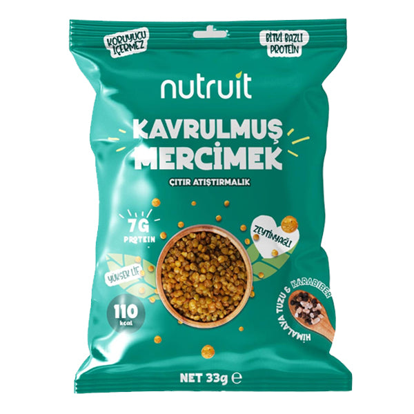 Nutruit Roasted Lentils with Olive Oil and Black Pepper 33g