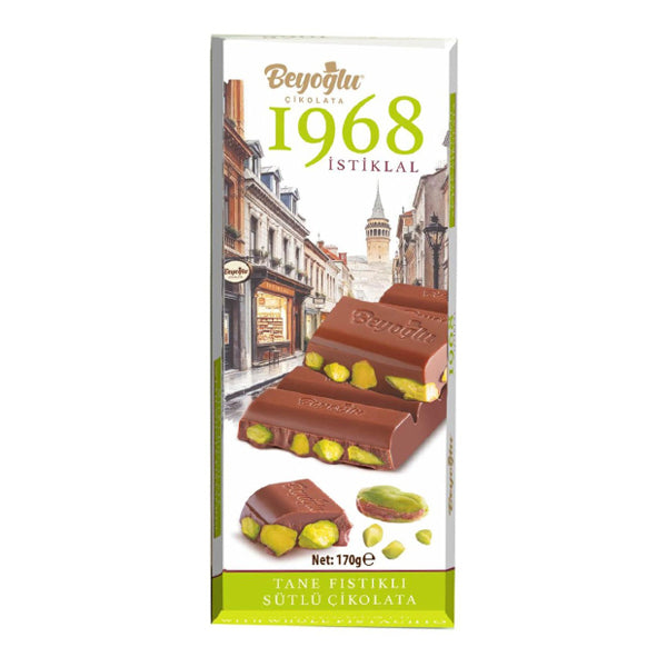 Beyoglu 1968 Whole Pistachio Milk Chocolate 170g