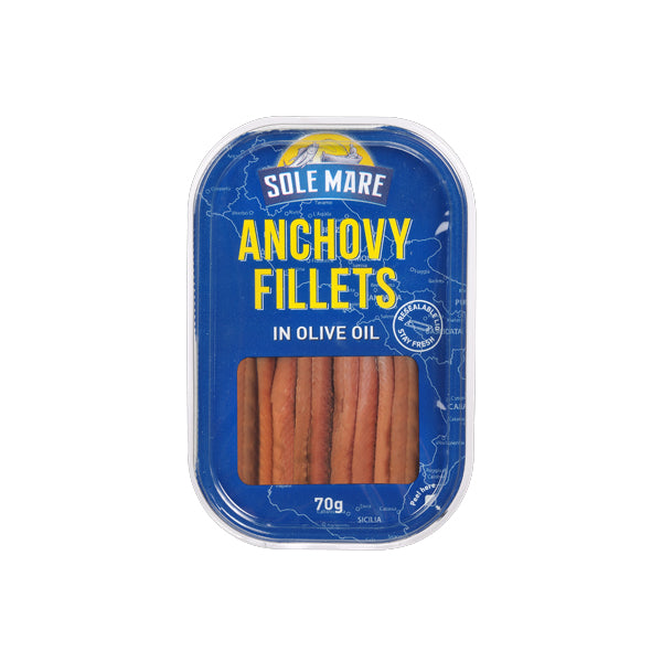 Sole Mare Anchovy Fillets in Olive Oil 70g