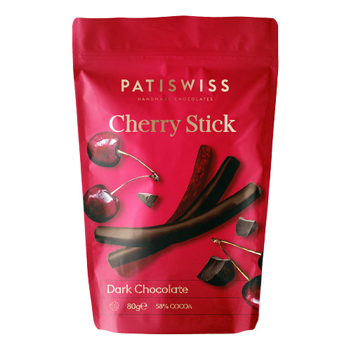 Patiswiss Dark Chocolate Coated Sour Cherry Sticks 80g