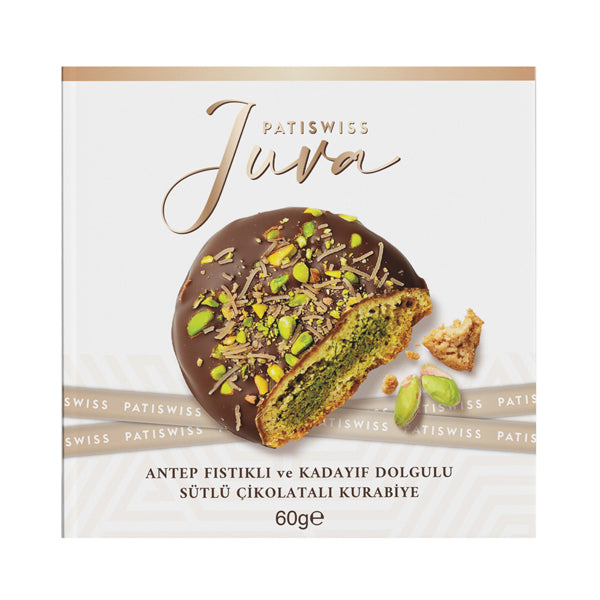 Patiswiss Pistachio Kadayıf Filled Milk Chocolate Cookies 60g