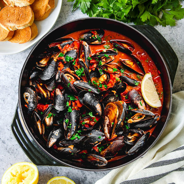 St Andrews Frozen Mussels In Tomato & Garlic Sauce 500g