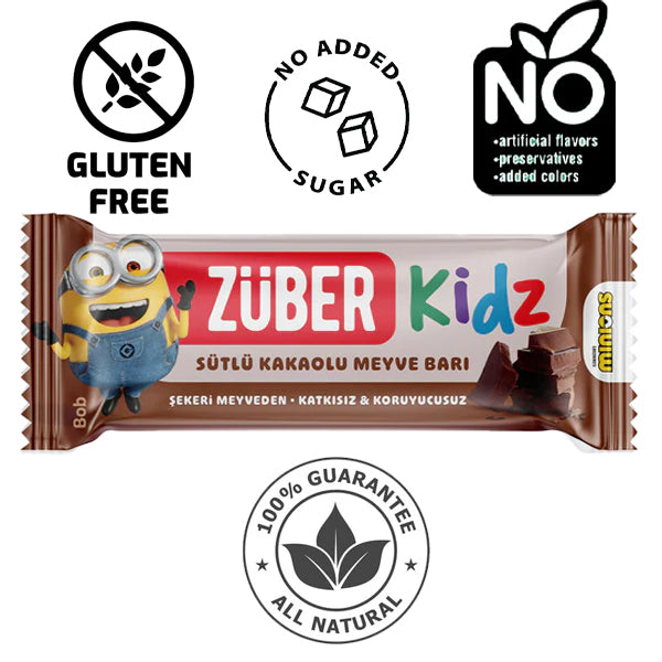 Zuber Kids Fruit Bar With Milk Chocolate 25g