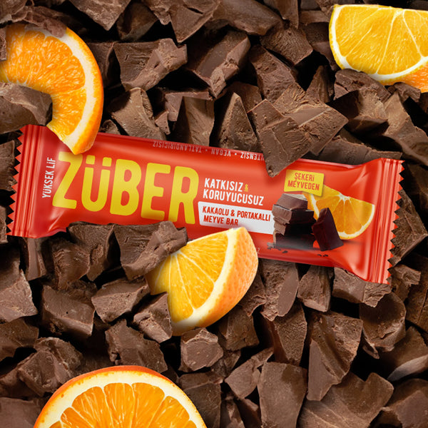 Zuber Fruit Bar Chocolate & Orange 40g