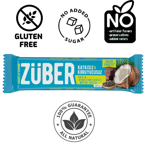 Zuber Fruit Bar Chia & Coconut 40g