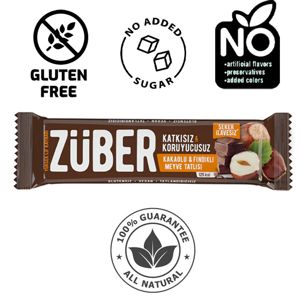 Zuber Fruit Bar Hazelnut & Chocolate 40g