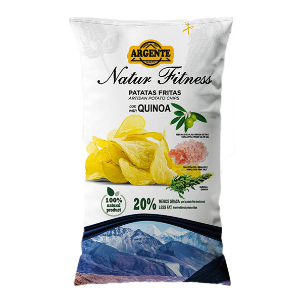 Papas Argente Extra Virgin Olive Oil Quinoa Potato Chips With Pink Salt 160g
